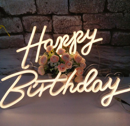 Happy Birthday ネオン看板 お誕生日おめでとう、親友のネオンサイン。バッジ、シール、カード